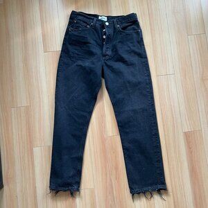 Agolde Black Straight Leg Jeans